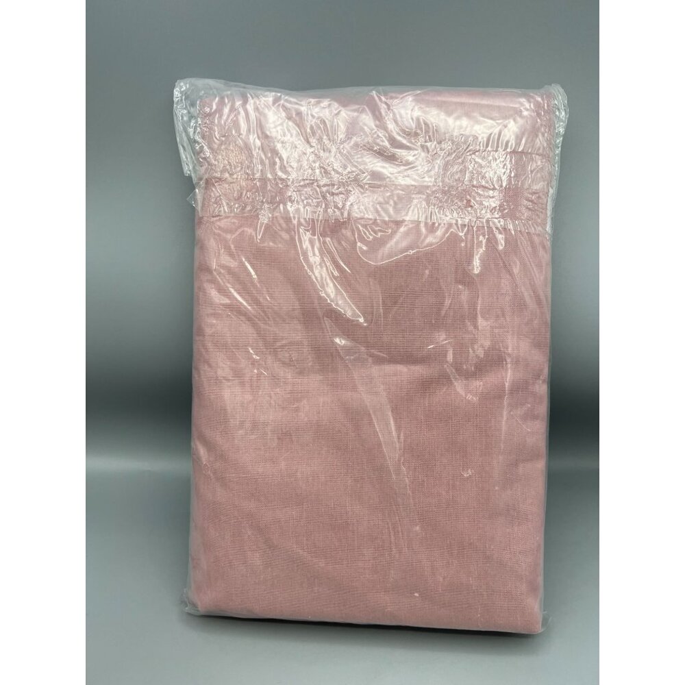 New Vtg 80s King Size Duvet Slip-in Blanket Comforter Cover Quilt Rose Pink - Picture 2 of 7